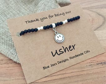 Usher Gifts, Thank You Gifts, Gifts For Him, Groomsmen, Thank You For Being, Being Our Usher, Bracelet, Wedding Thank You, Fall Wedding