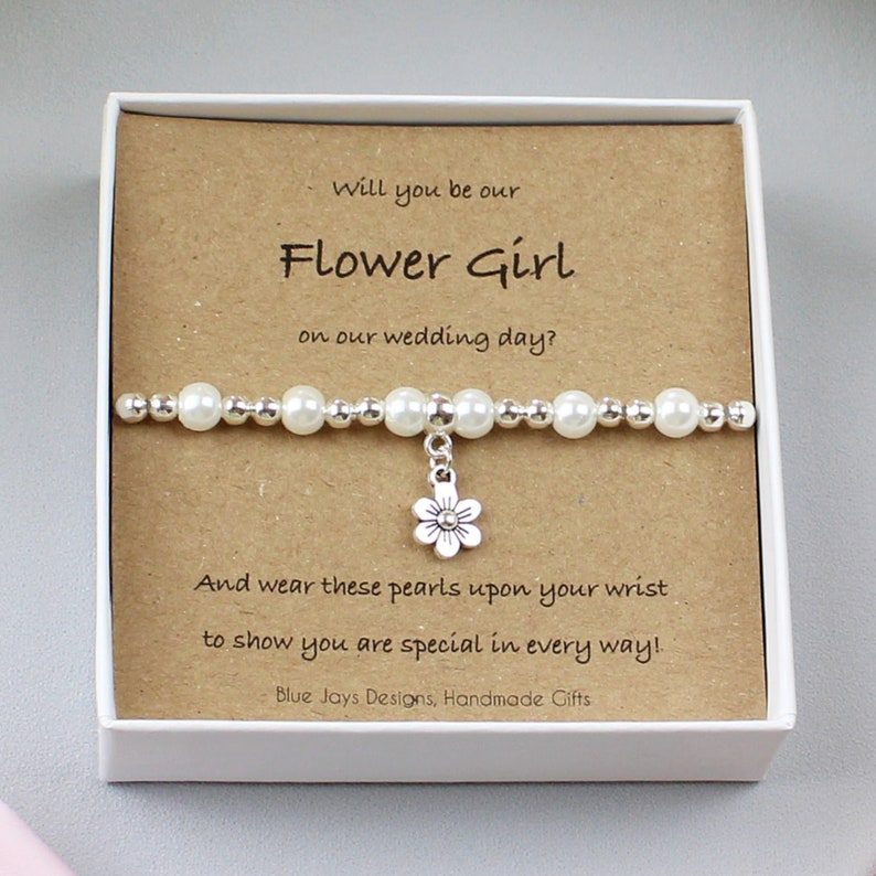 Flower Girl Proposal Bracelet Proposal Gift Will You Be My Etsy UK