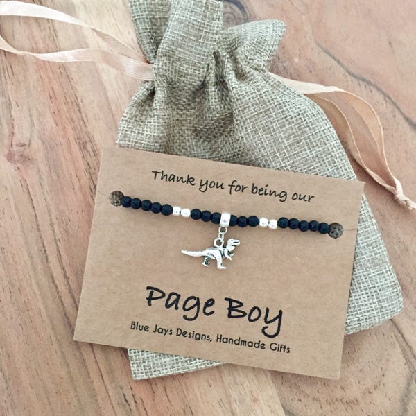 Page Boy Gift, Pageboy Gifts, Page Boy Card, Page Boy Bracelet, Thank You Page Boy, Groomsmen Gifts, Wedding Party Gift, Wedding Favours