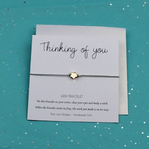 Bracelet de voeux avec emballage d'entretien, cadeau de sympathie et de commémoration une pensée pour vous ou de rétablissement, cadeau boîte aux lettres