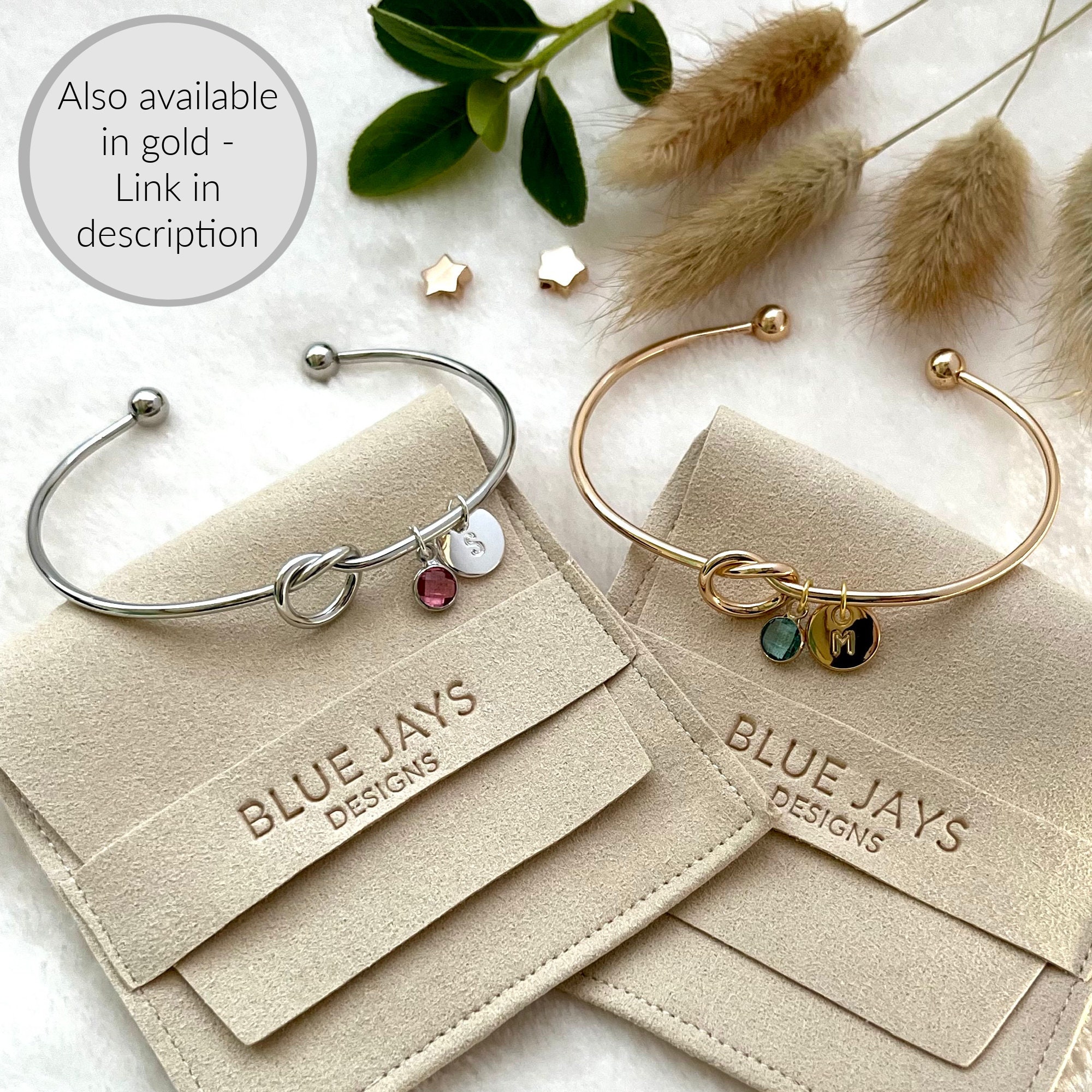 Silver Knot Bracelet Gift For Her, Personalised Christmas Gifts, Best Friend Gift, Maid of Honour Gifts, Sister Birthday Gift