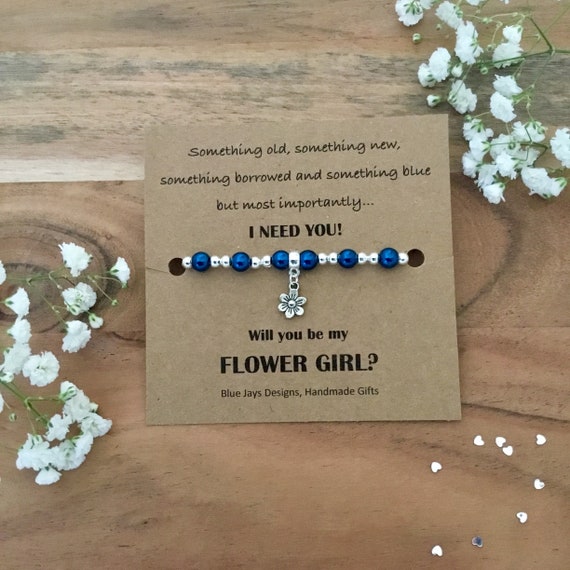 flower girl bracelet etsy