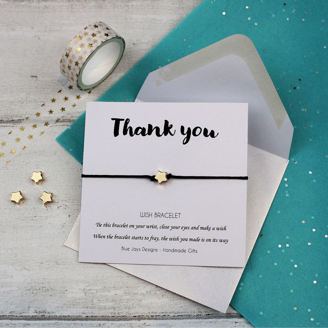 Buy Thank You Gifts, Thank You Wish Bracelet, Team Gifts, Friendship  Bracelet, Key Worker Gift Online in India