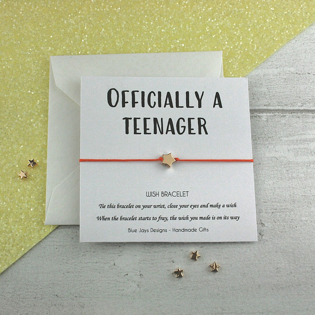 13th Birthday Gift Officially a Teenager Wish Bracelet - Etsy UK