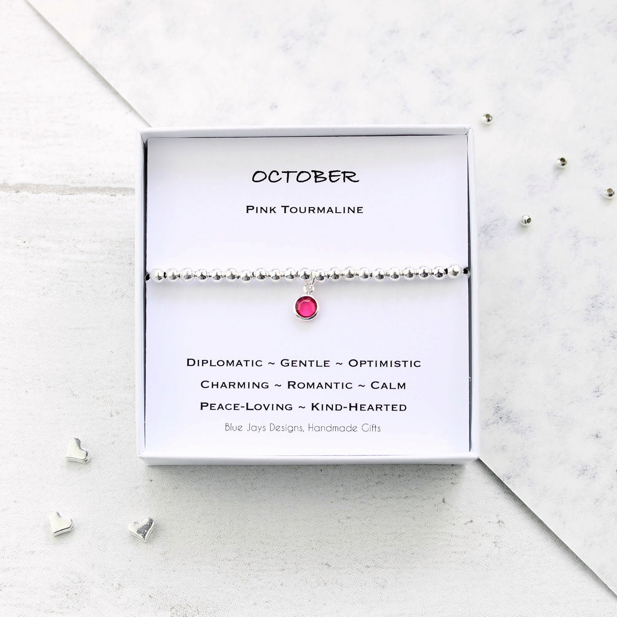 ★rosemont★ SILVER bracelet (October birthstone) RC0350 October Birthstone Bracelet 925 Sterling Silver Oval