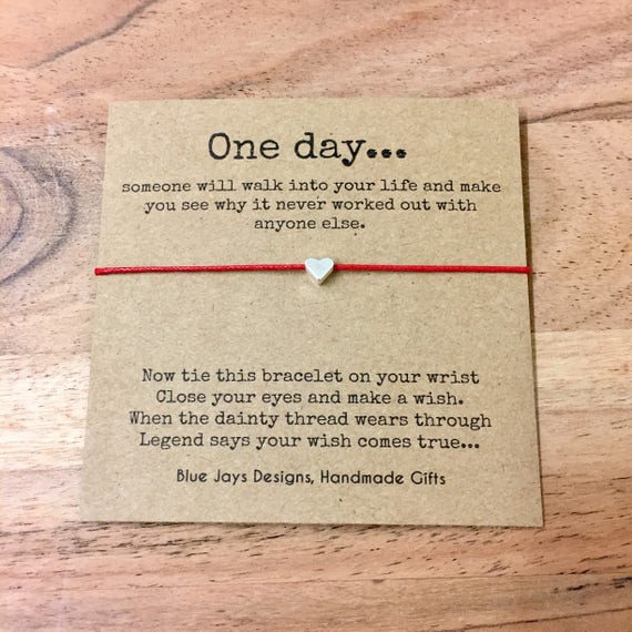 Best Friend Gift, Break Up Gift, Divorce Card, Divorce Jewelry, One Day Quote, Wish Bracelet, BFF Gift, Mood Jewelry, cheer up gifts