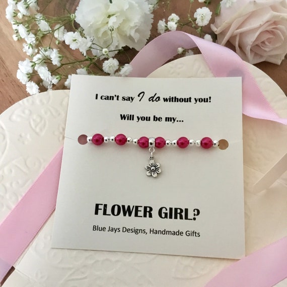 etsy flower girl bracelet
