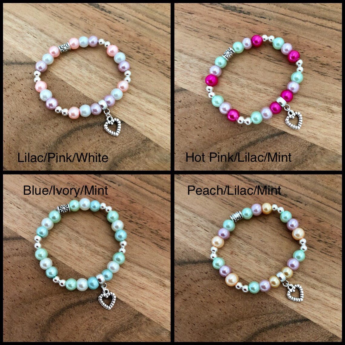 Beaded Bracelet Heart Jewellery Beaded Heart Bracelet Love Etsy