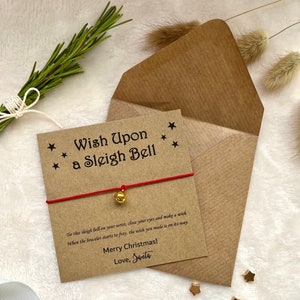 Relleno de calcetín navideño, regalo de Papá Noel, relleno de calcetín infantil, pulsera de deseos navideños, idea de regalo de Navidad para niños, caja de Nochebuena