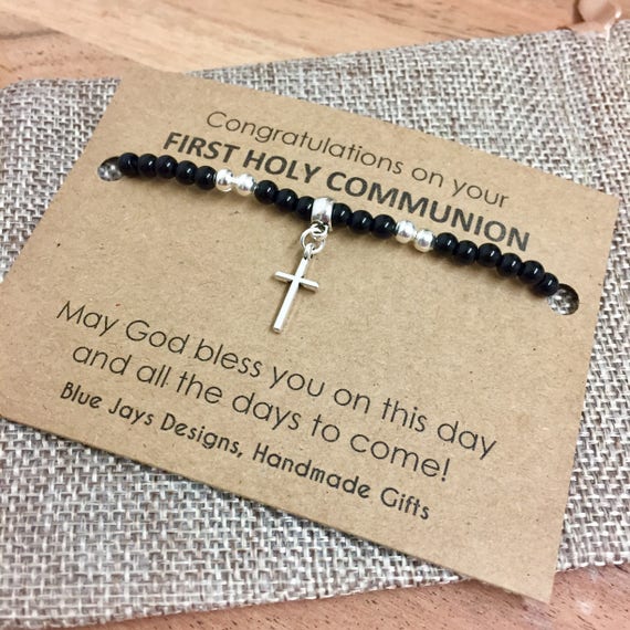 First Holy Communion Gift for Boy Religious Jewelry 1st