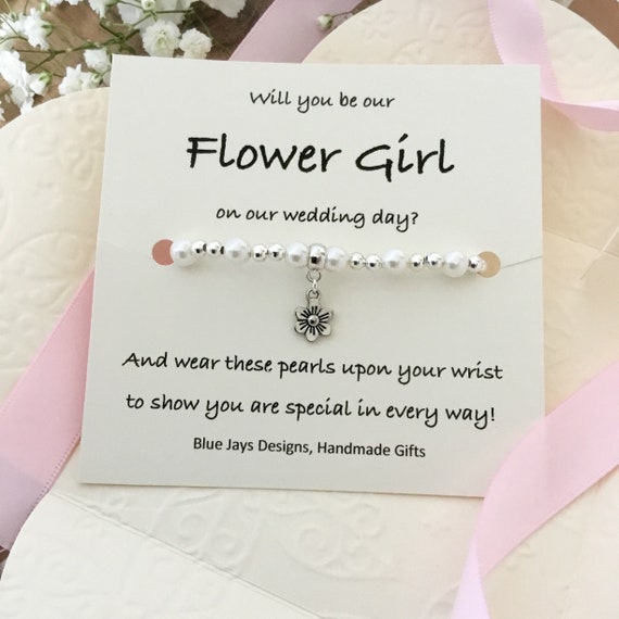 Flower Girl Proposal Proposal Bracelet Will You Be Our Be Etsy