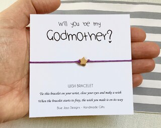 Bracciale Regalo Per Madrina – 'Vuoi Essere La Mia Madrina Per Tutta La Vita' – Ciondolo In Acciaio Inox, Argento