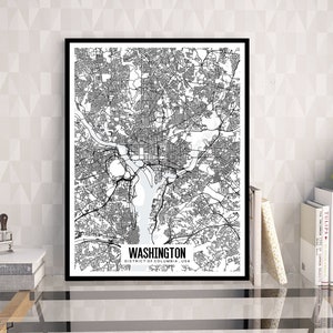 Washington D.C. Map Printable DC City Map Art Washington Map - Etsy
