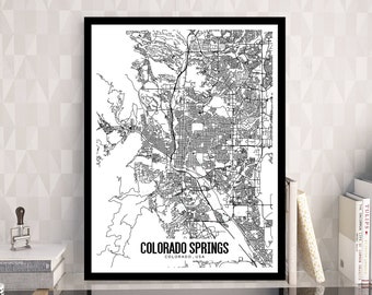 Colorado Springs Map Printable - Etsy