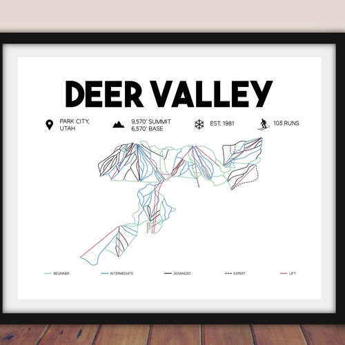 Holiday Valley Printable Ski Resort Map - Etsy