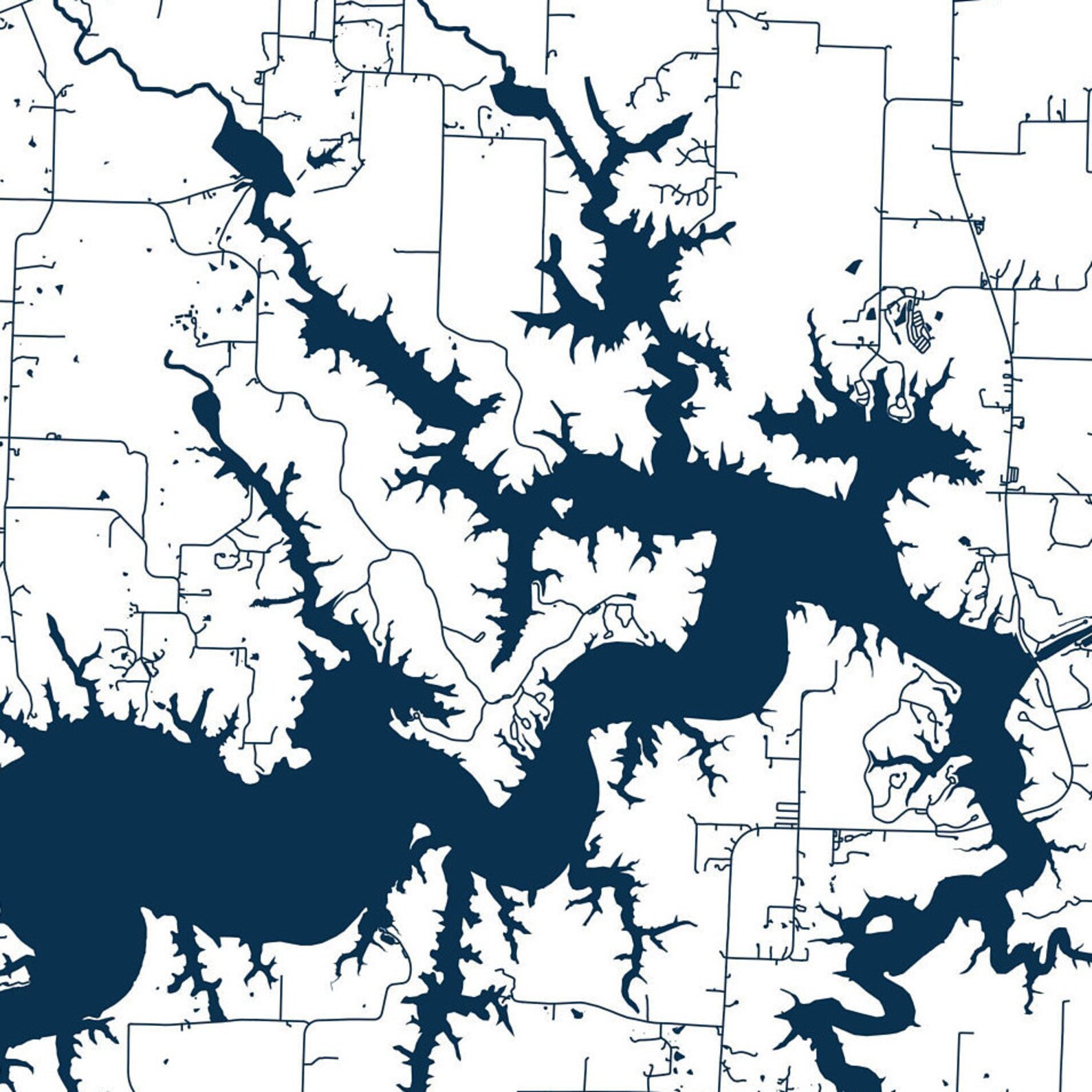 Mark Twain Lake Printable Map Mark - Il 1588xN.2681999022 33rk