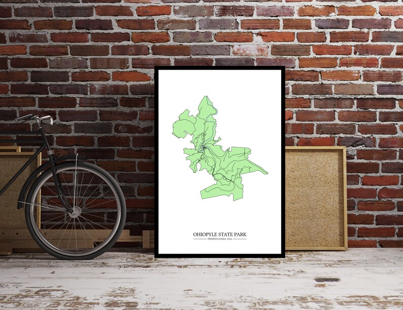 Ohiopyle State Park Map Printable Pennsylvania Map Art Etsy ohiopyle-state-park-map-printable-pennsylvania-map-art-etsy