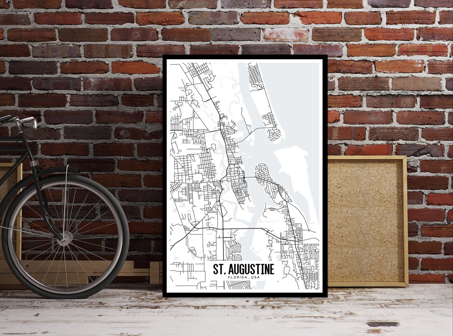 St. Augustine map Printable Florida map St. Augustine map | Etsy