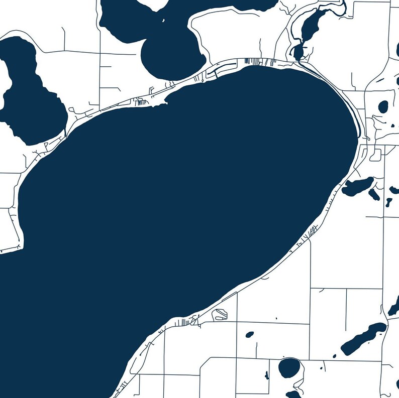 Otter Tail Lake Printable Map Otter Tail Lake MN Wall Art | Etsy