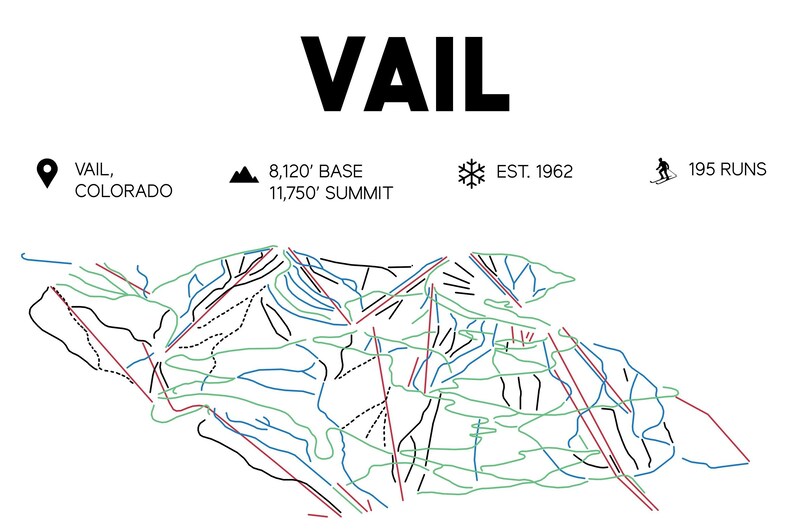 Vail Printable Ski Resort Map 16x20 - Il 794xN.1759385614 F4qw