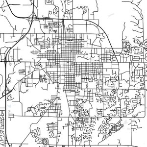 Bloomington Indiana Map Printable Bloomington Map Art - Etsy