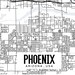 Phoenix Arizona Map Printable, Phoenix Map Art, AZ Map Art, Arizona Art ...