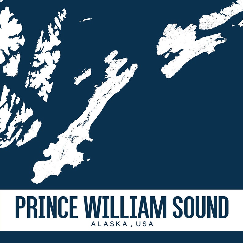 Prince William Sound Alaska Printable Map Prince William ...