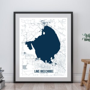 Lake Okeechobee Printable Map, Lake Okeechobee Map, Lake Okeechobee ...