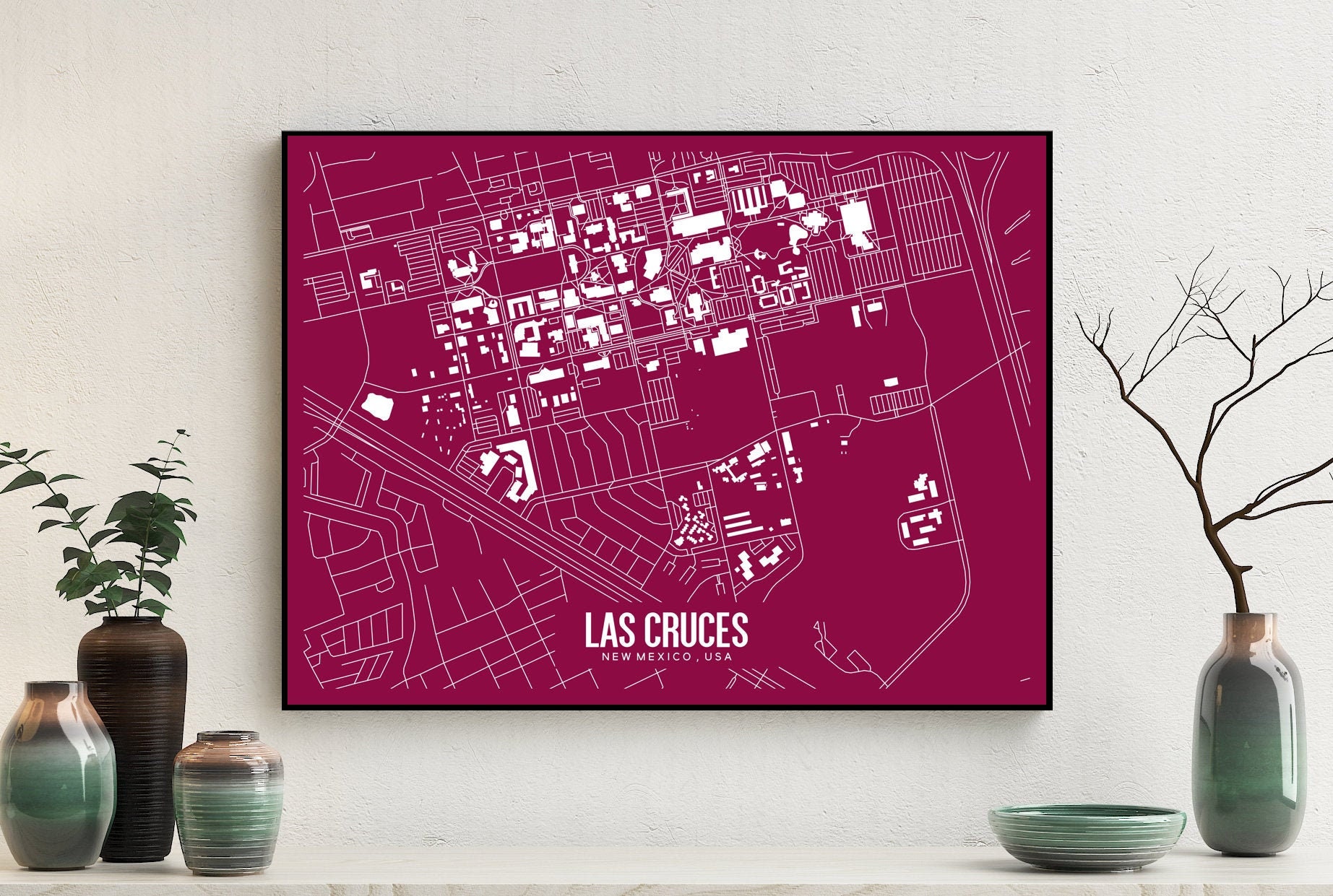 Las Cruces New Mexico Printable Map Las Cruces NM Campus Map - Etsy UK