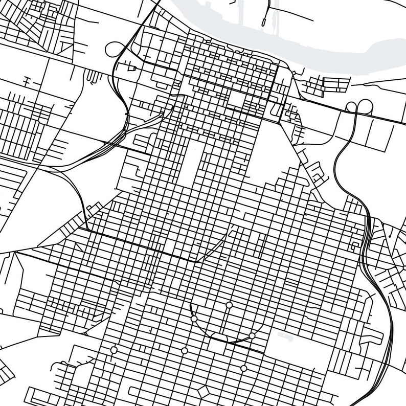 Savannah Georgia Map Printable Printable Map for Office | Etsy