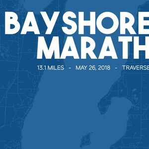 2018 Bayshore Half Marathon Printable Race Route, Custom Half Marathon ...