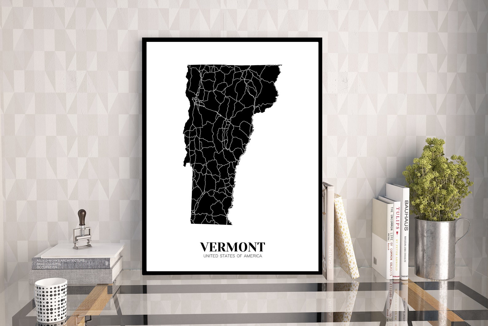 Map of Vermont Printable Vermont Map Print Printable VT Map - Etsy