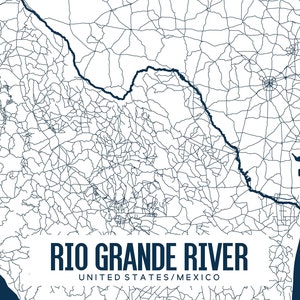 Rio Grande River Printable Map Poster Rio Grande Map Rio Grande River Il 300x300.3494775397 Nfvo