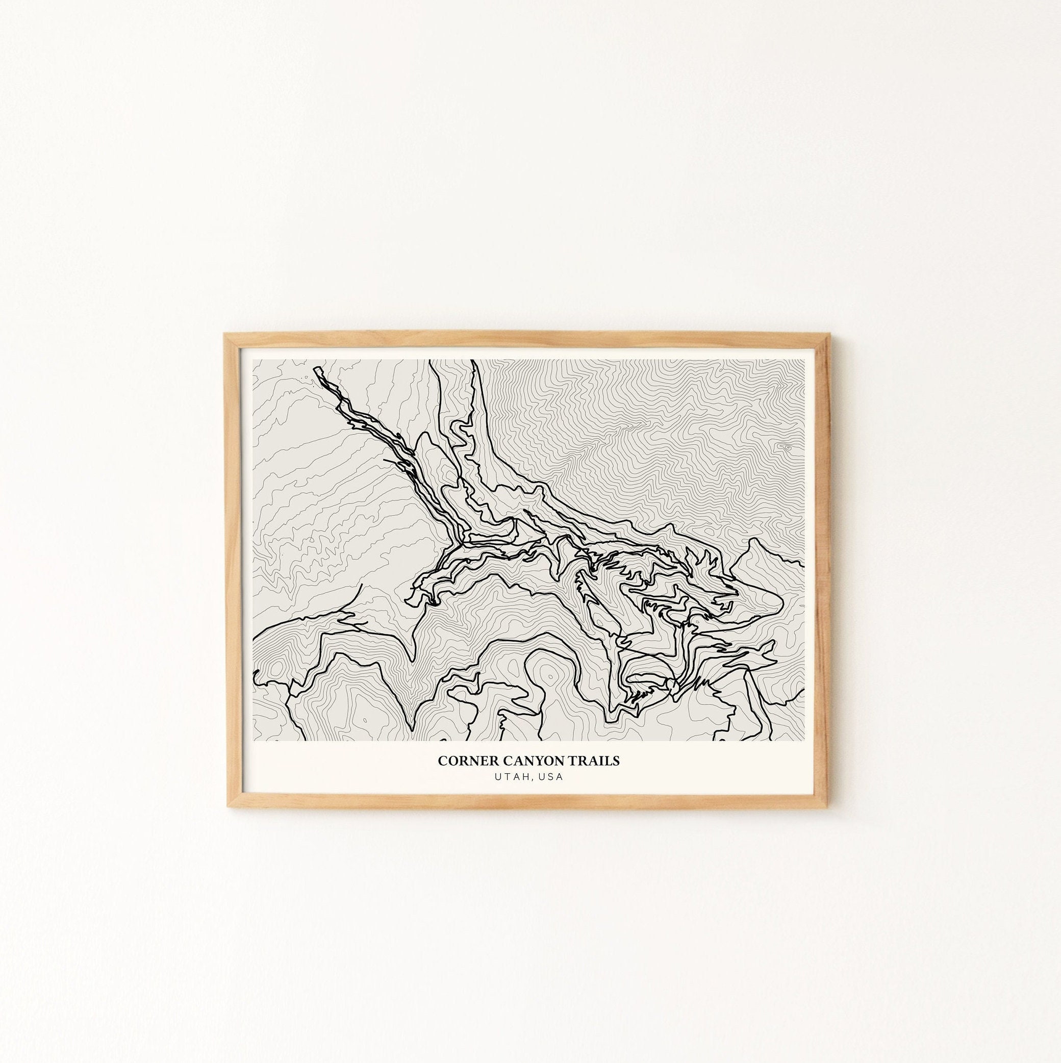Corner Canyon Trails Topographic Map, Printable Mountain Biking