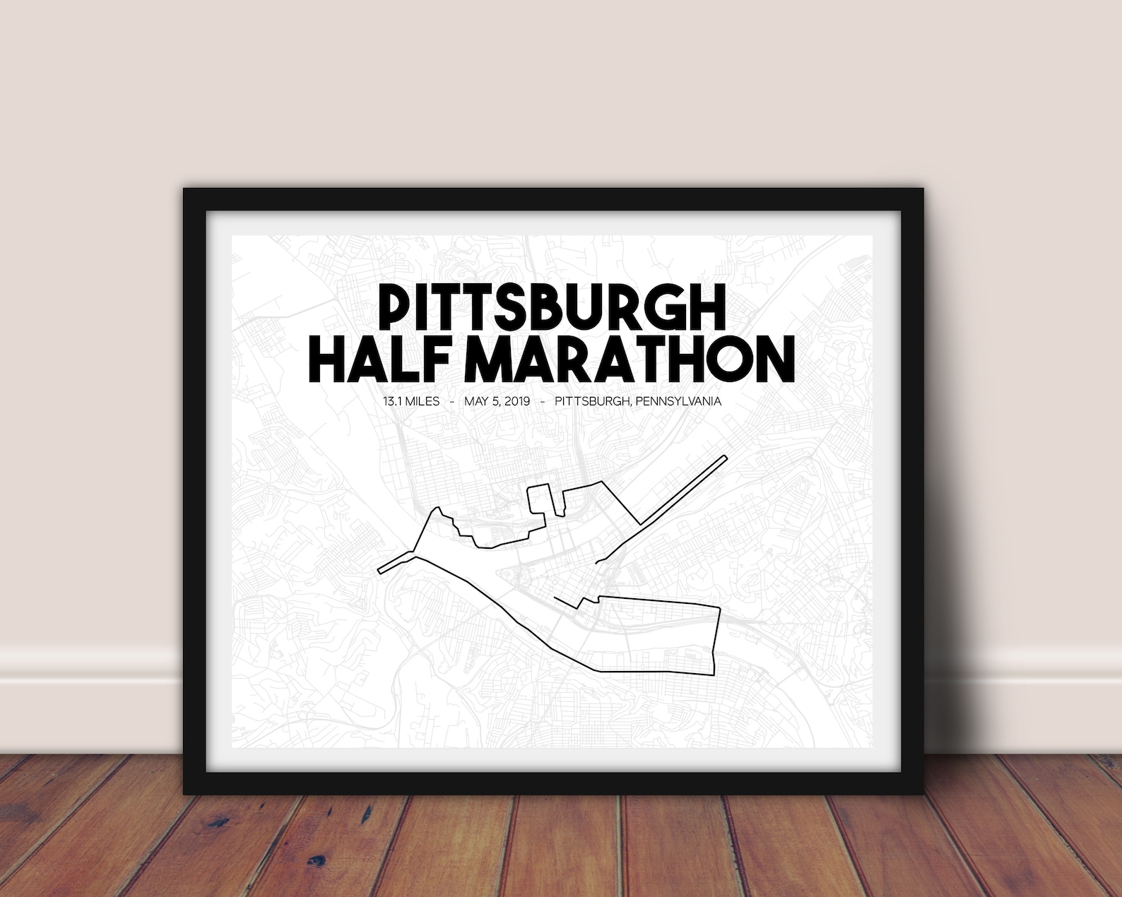 Pittsburgh Half Marathon Course Map 2019 Marathon Printable Etsy Pittsburgh Half Marathon Course Map 2019 Marathon Printable Etsy