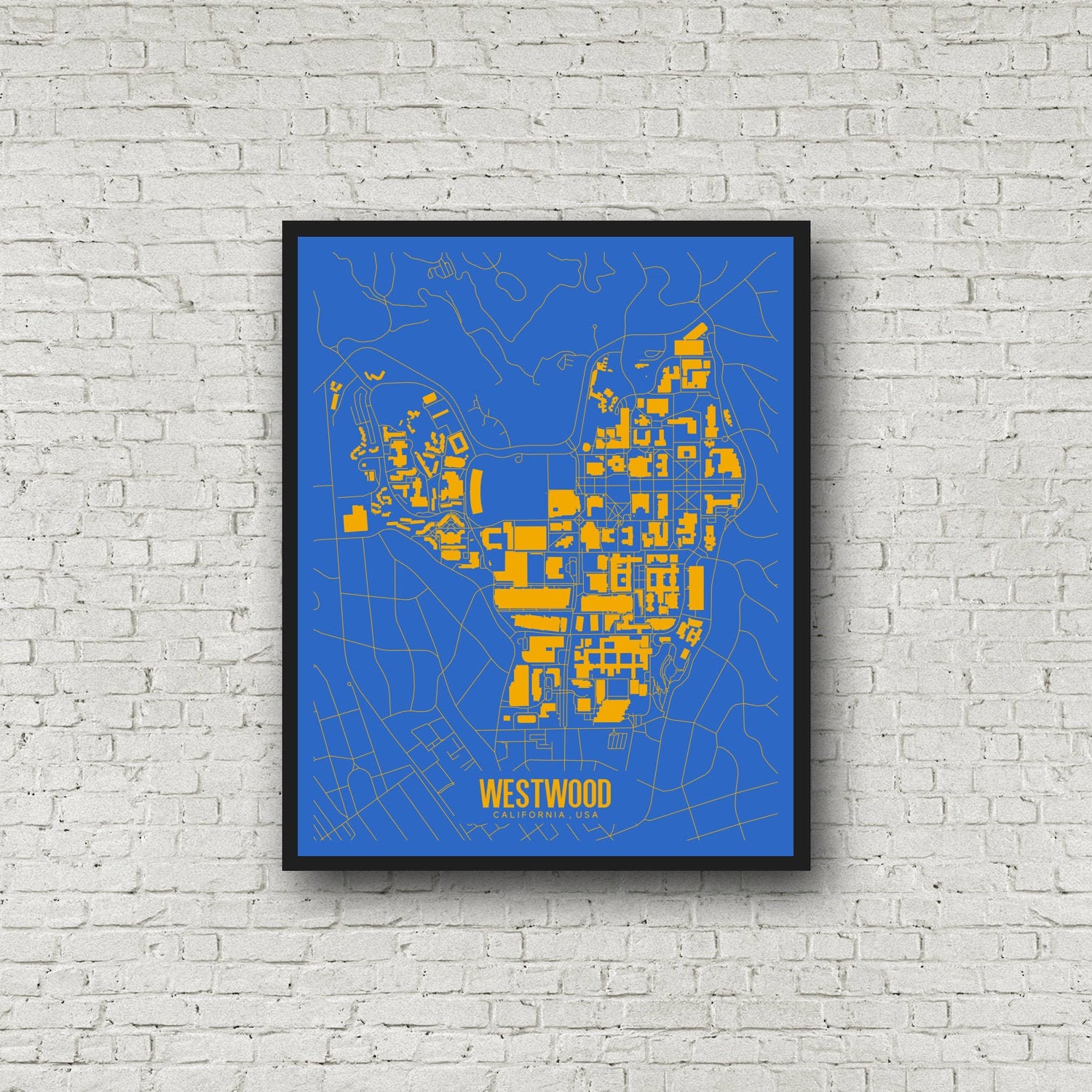 UCLA University of California Los Angeles Bruins College Town State Map  Poster Series No 026 Women's T-Shirt