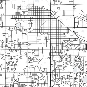 Fort Collins Colorado Printable Map Fort Collins CO Colorado - Etsy