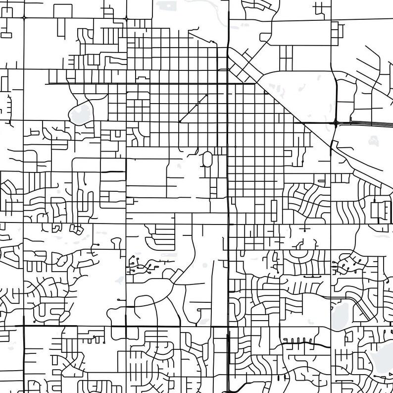 Fort Collins Colorado Printable Map Fort Collins CO Colorado Etsy