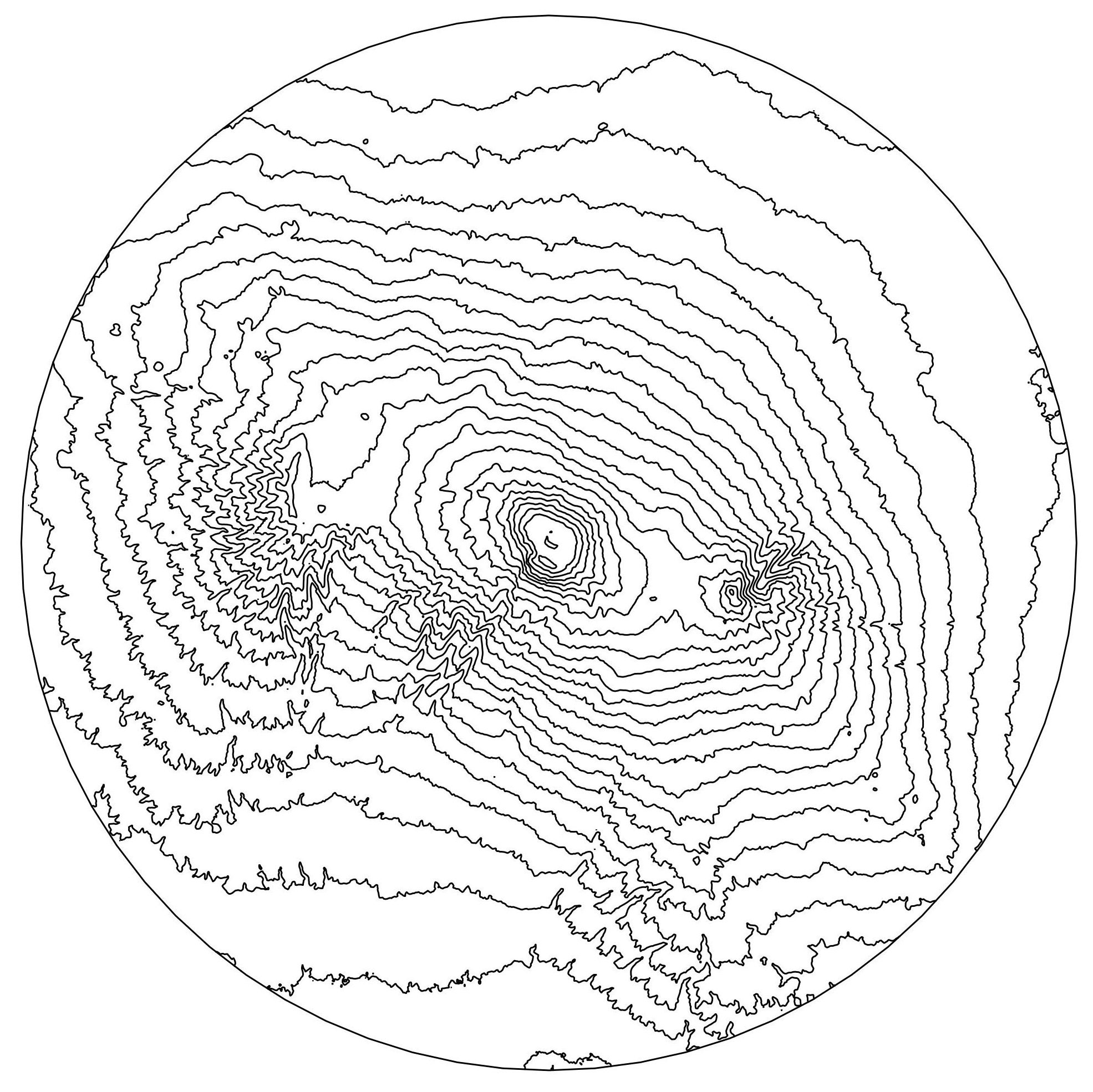 Mount Kilimanjaro Topographic Map Kilimanjaro Map Tanzania - Etsy