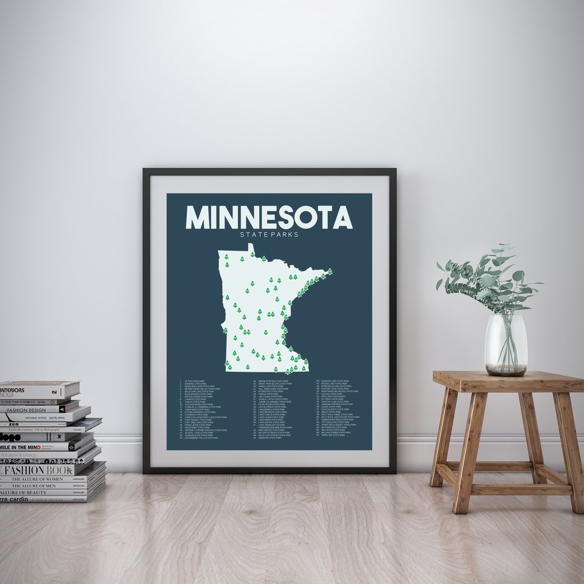 Minnesota State Parks Map Printable 16x20 Gift - Etsy