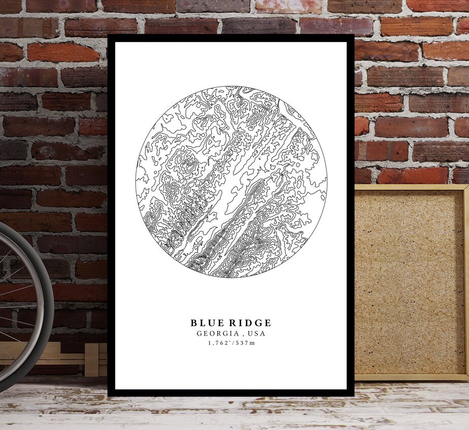 Blue Ridge Georgia Map Printable, Printable Map for Office, Blue Ridge ...
