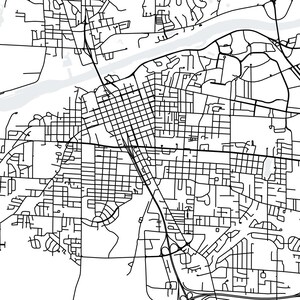 Tuscaloosa Alabama Map Printable, Tuscaloosa City Map Art, Alabama Map ...