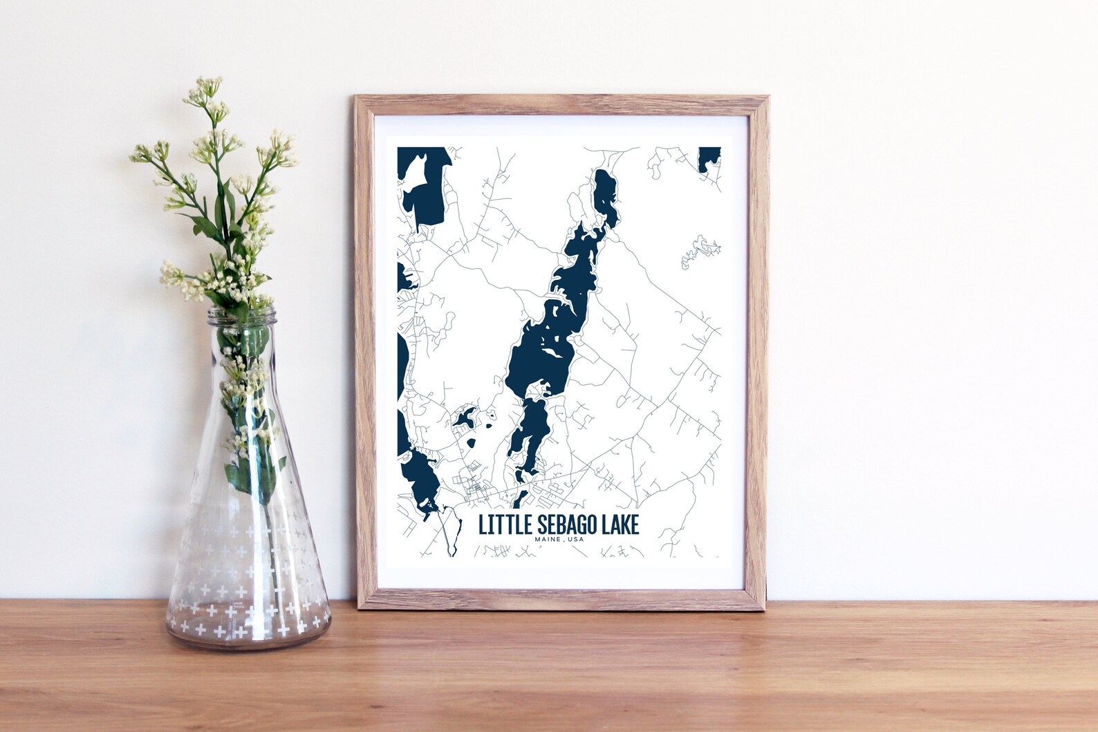 Little Sebago Lake Printable Map Little Sebago Lake Maine Etsy