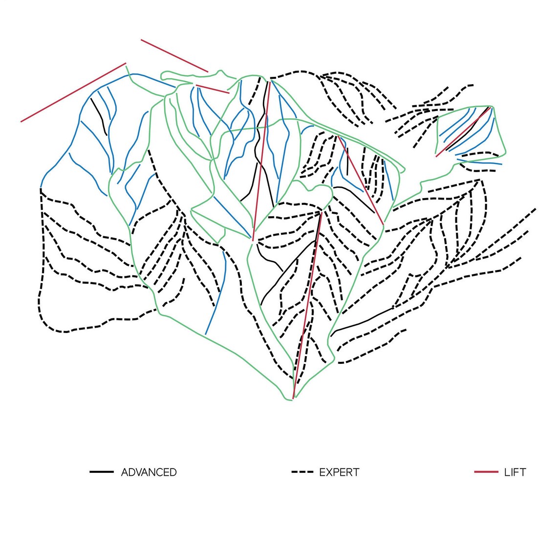 Powder Mountain Printable Ski Map Powder Mountain Trail Map Etsy
