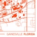 Gainesville Florida Printable Map, Florida Campus Map, Gift for College Graduation, College ...