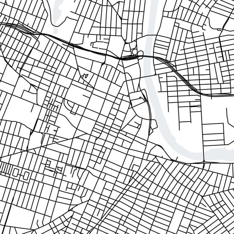 Newark New Jersey Printable Map Newark NJ Map New Jersey Map Etsy