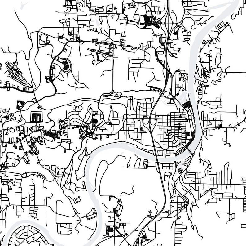 Branson Missouri Printable Map Branson Map Art Printable - Etsy