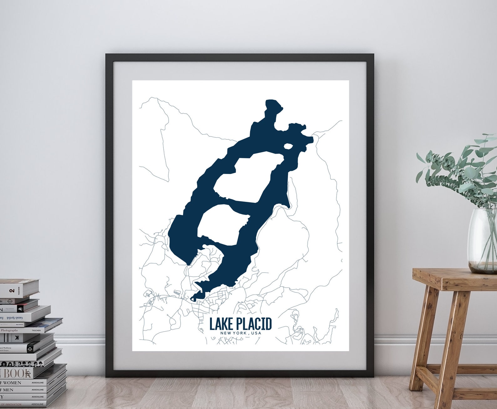Lake Placid Printable Map Lake Placid NY Map Lake Placid Etsy