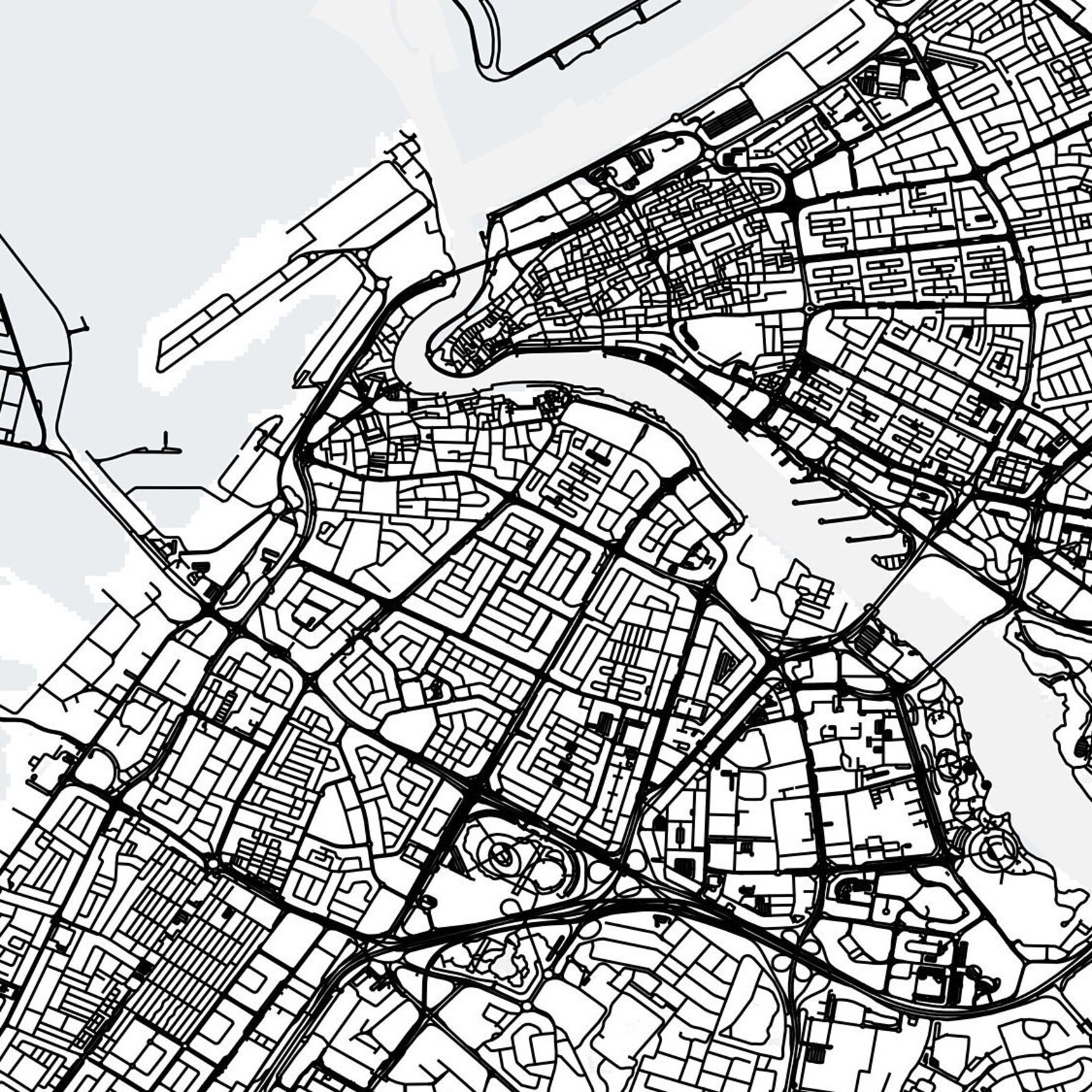 Dubai UAE Printable Map Dubai City Map Art Asia Map Digital | Etsy