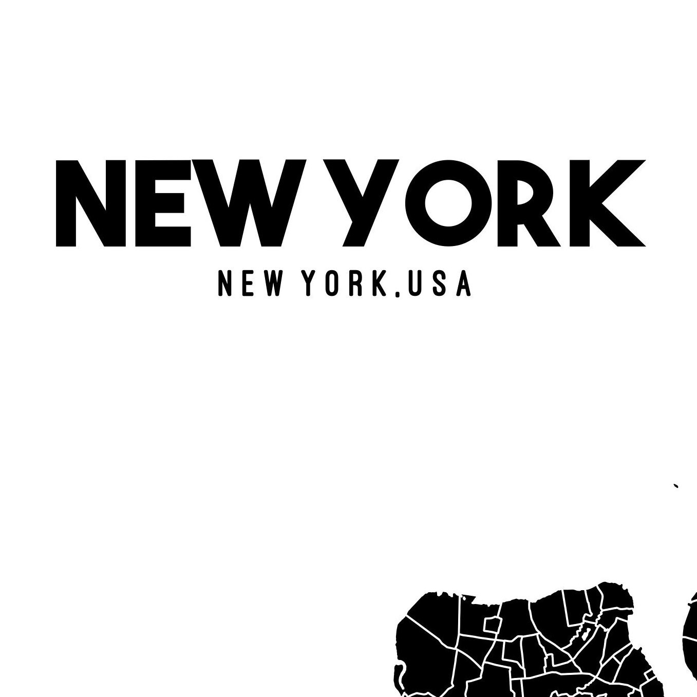New York City Printable Map NYC Map Poster NYC Map New York Etsy
